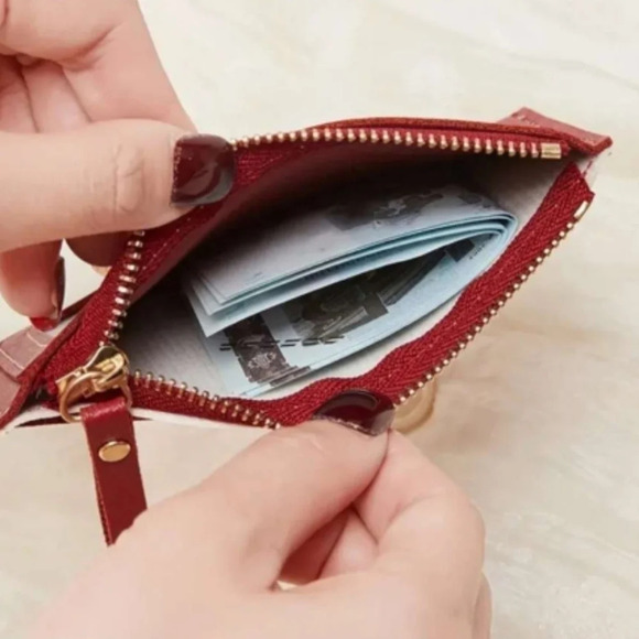 Slim Compact PU Leather Credit Card Coin Purse Wallet-NIP - Picture 3 of 4